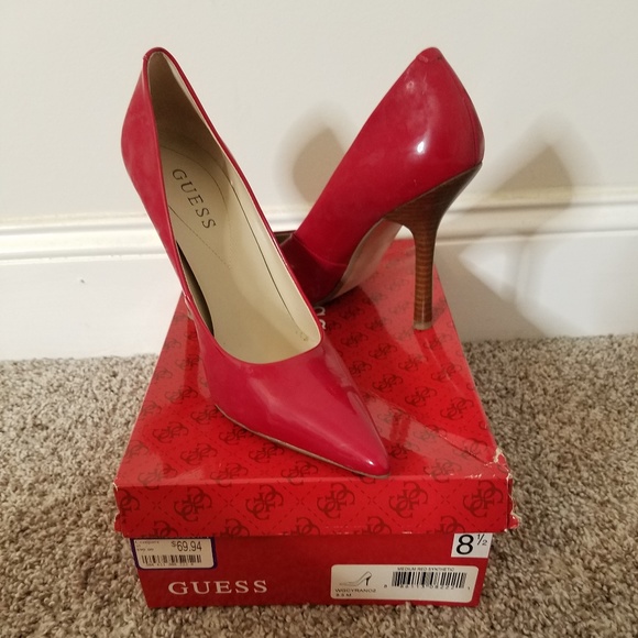 Guess Shoes - LIKE NEW Classic Red Patent Heels by GUESS